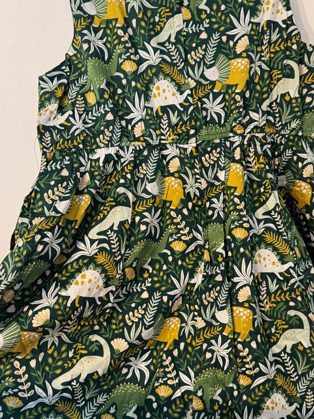 ModCloth Optimistic Effect Dinosaur Print Fit & Flare Cotton Dress 2XL NEW - Picture 4 of 9